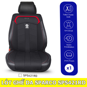 Lót ghế da cao cấp cho xe ô tô SPARCO SPS421RD